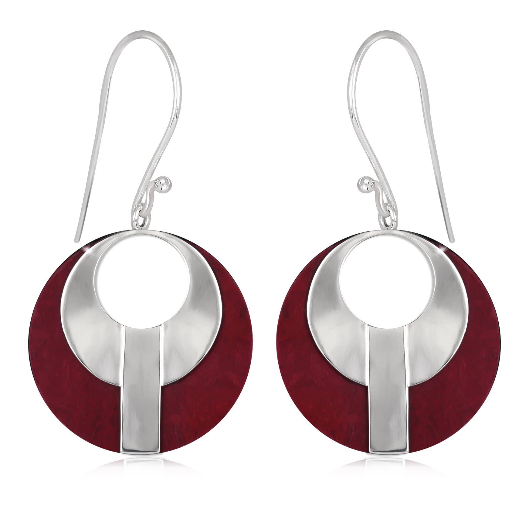 Boucles d'oreille corail naturel Argent massif 925 - K50317