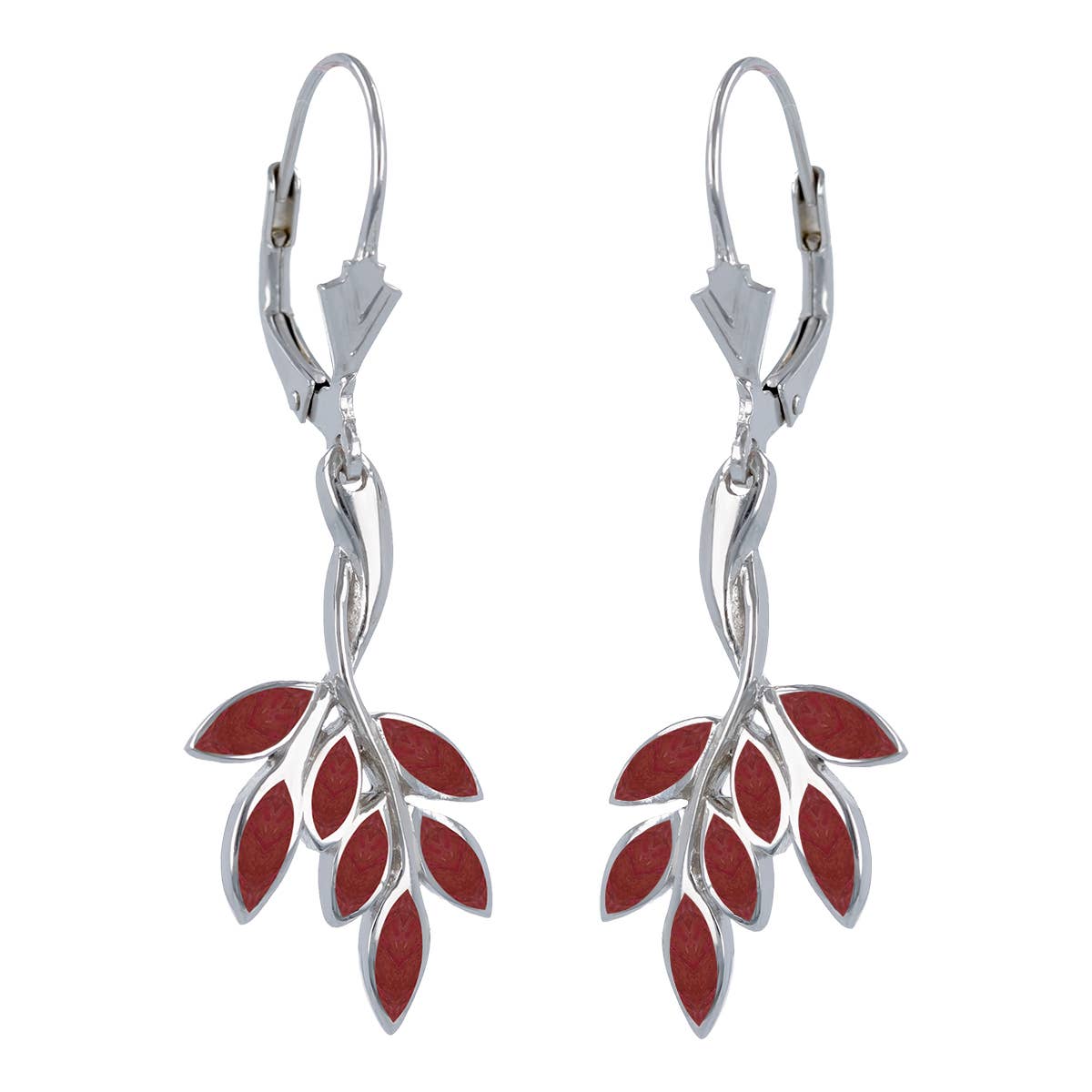 Boucles d'oreille en pierre de corail véritable