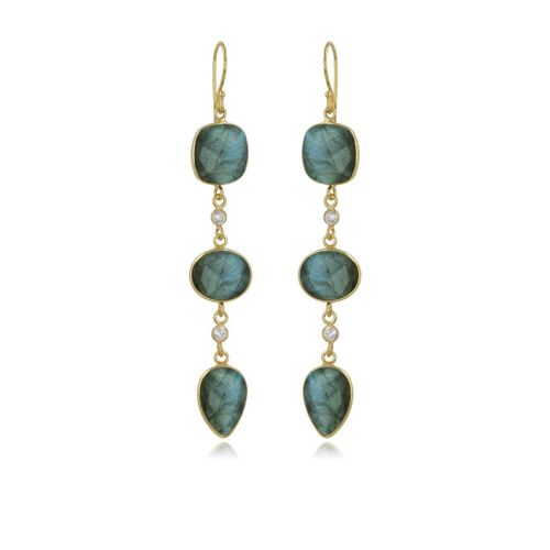 Boucles d'oreille Labradorite argent 925 60401-GP-Labra