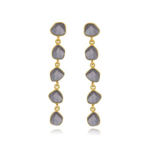 Boucles d'oreille Labradorite argent 925 60397-GP-Labra