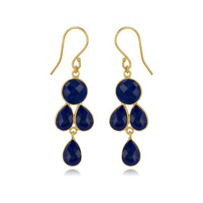 Lapis-Lazuli silver 925 earrings 60394-GP-Lapis