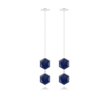 Boucles d'oreille Lapis-Lazuli sur argent 925 60389-S-Lapis 1