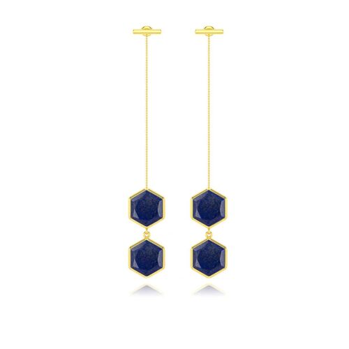 Boucles d'oreille Lapis-lazuli sur argent 925 60389-GP-Lapis