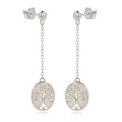 White mother-of-pearl earrings Sterling silver K50300