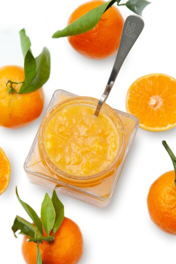 Confiture artisanale bio d'orange amère 60% fruits 175g. Teneur réduite en sucre. 1