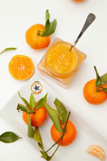Confiture artisanale bio d'orange amère 60% fruits 175g. Teneur réduite en sucre. 4