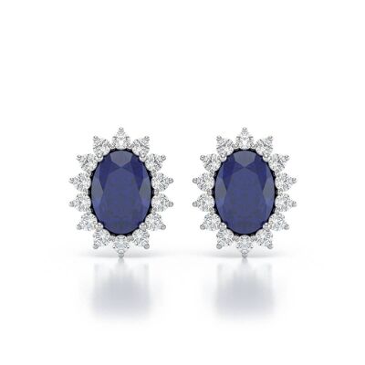 White Gold and Sapphire Earrings 2.25grs