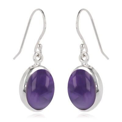 Natural Amethyst stone earrings 60311