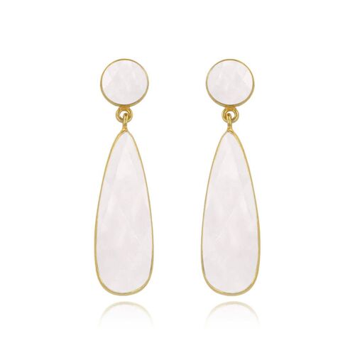 Boucles d'oreille Pierre de lune sur argent 60396-GP-Ms