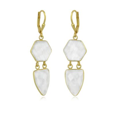 Silver moonstone earrings 60402-GP-Ms