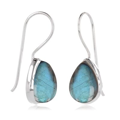 Boucles d'oreille pierre Labradorite 60302