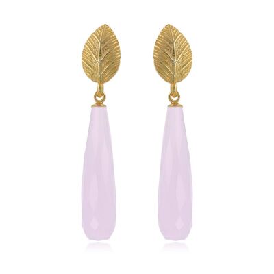 Quarti orecchini in argento 925-000 rosa 60398-GP-Rq