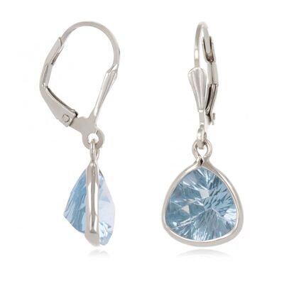 Pear-set Blue Topaz earrings in silver K50358