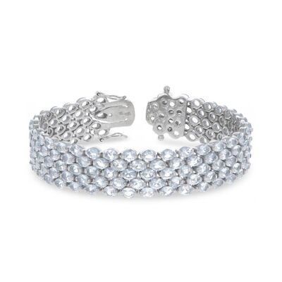 Bracciale Acquamarina e Argento 925 Silver-Aqua-31