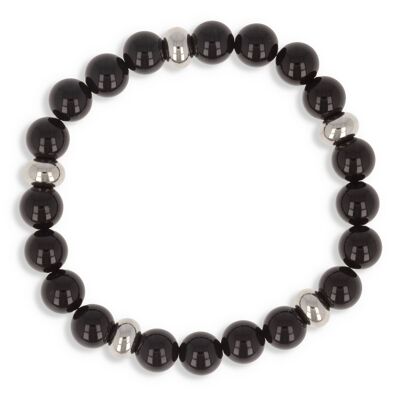Elastic bracelet 60mm Natural stones Black Agate