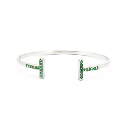 Emerald Bracelet Round Shape and 925 Silver Silver-Em-0.72