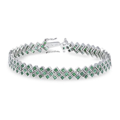 Bracelet Emeraude Multi-Rangs et Argent 925 Silver-Em-4.1