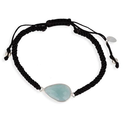 Faceted Apatite gemstone bracelet cord 60904