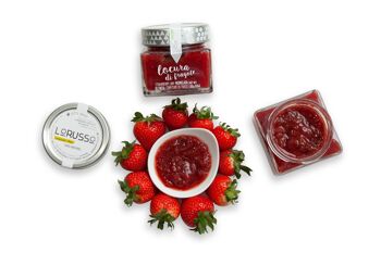 Confiture artisanale de fraises bio 85% fruits 175g. Teneur réduite en sucre. 4