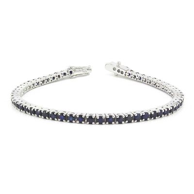 Sapphire Bracelet Round Shape and 925 Silver Silver-Sa-7.2