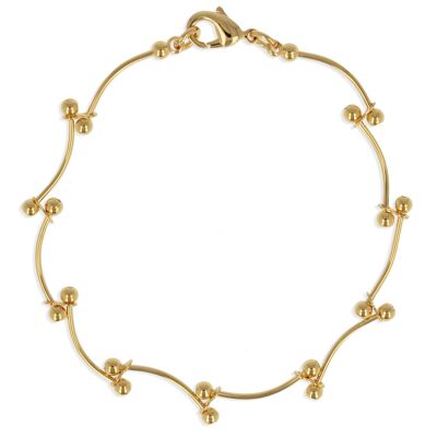 Trendy gold-plated bracelet 19cm 15675