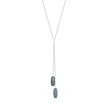 Collier chaîne argent 925 pierres de labradorite 61232 1