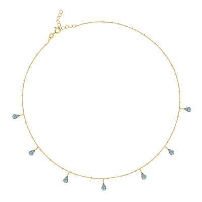925 silver chain necklace gilded with fine gold 61237