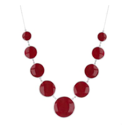 Collana Disco Corallo su Argento 925 K51209