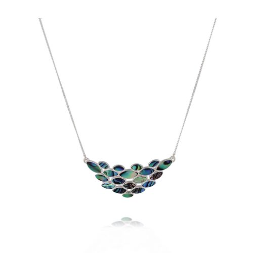 Collier Pétales Nacre abalone  sur chaîne argent 48012