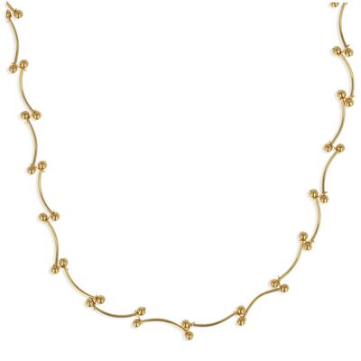 Trendy necklace gold plated 45cm 15675-45cm