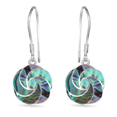 Ear pendants in abalone mother-of-pearl and 925 Silver K45006