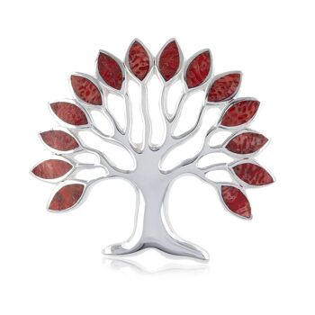 Pendentif arbre de vie  argent 925 et feuillage corail 51231 1