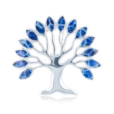 Colgante árbol de la vida en plata 925 y coral azul 51235