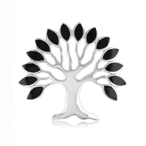 Pendentif arbre de vie  argent 925 et feuillage onyx 51233