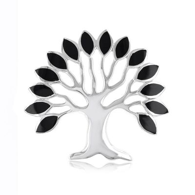 Tree of life pendant in 925 silver and onyx foliage 51233