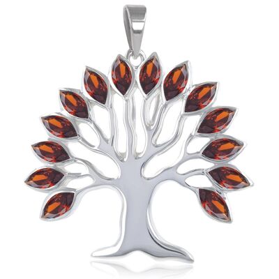 Tree of life pendant in 925 silver and zircon 51230-3