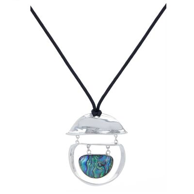Abalone mother-of-pearl and 925 silver bell pendant 51225