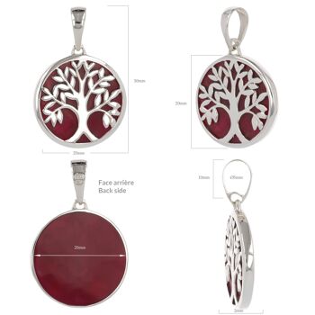 Pendentif Corail symbole Arbre de vie Argent K33016 3