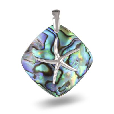 Pendant Starfish mother-of-pearl abalone silver 925 K50017