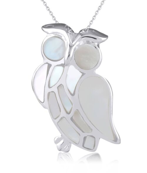 Pendentif figurine Blanche sertie argent 925 43011