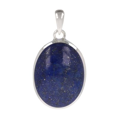 Natural Lapis Lazuli pendant set in solid silver K60019