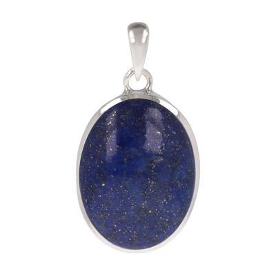 Natürlicher Lapislazuli-Anhänger in massivem Silber K60019