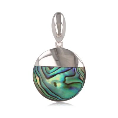 Medallion pendant Mother-of-pearl abalone set in 925 silver K50034