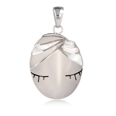 Original pendant Nacre silver face shape K50012