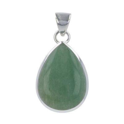 Pear-shaped Jade stone pendant on 925 Silver 60040