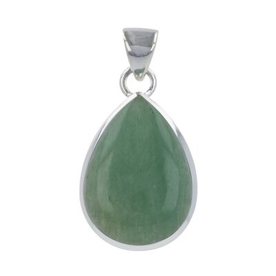 Pendentif pierre de Jade forme poire sur Argent 925 60040