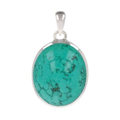 Turquoise Stone Pendant on Sterling Silver 925 2766