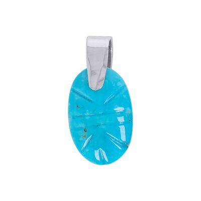 Pendentif Turquoise Arizona Sculptée Maori 60047