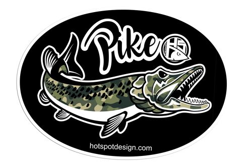 Sticker Pike Camo cm 30x22