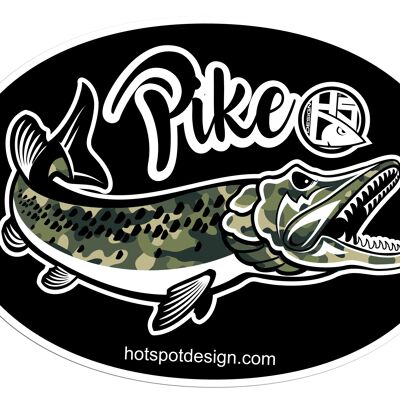 Sticker Pike Camo cm 30x22